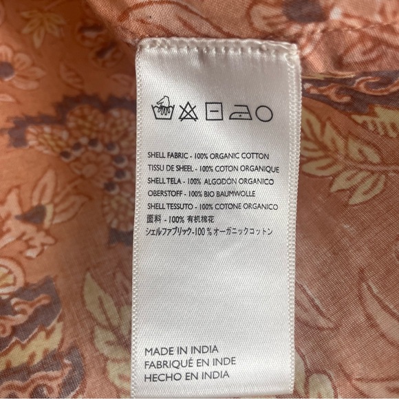 CLEOBELLA Amaryllis Organic Cotton Block Print Peasant Blouse S NWT - Picture 8 of 8